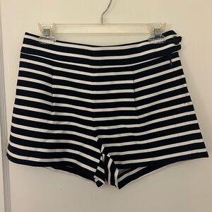 J. Crew Navy and White Striped Shorts